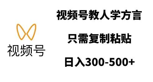 视频号教人学方言，只需复制粘贴，日入多张-问小徐资源库