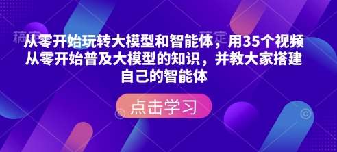 从零开始玩转大模型和智能体，​用35个视频从零开始普及大模型的知识，并教大家搭建自己的智能体-问小徐资源库