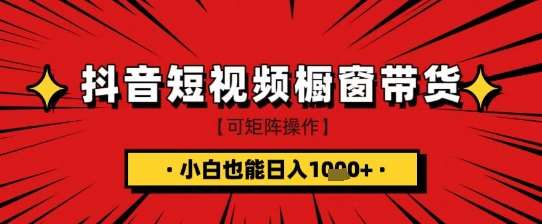 抖音短视频食品橱窗带货，小白轻松上手日入1k+【揭秘】-问小徐资源库