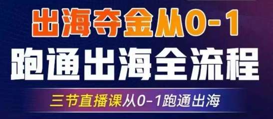 2025出海夺金从0-1跑通出海全流程，三节直播课从0-1跑通出海，教你用AI跑通全流程-问小徐资源库