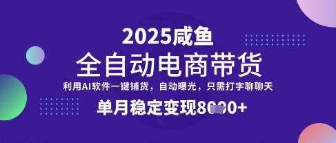 全网首发【闲鱼全自动电商带货】三年磨一剑，一朝露锋芒，单月稳定变现8k+【揭秘】-问小徐资源库