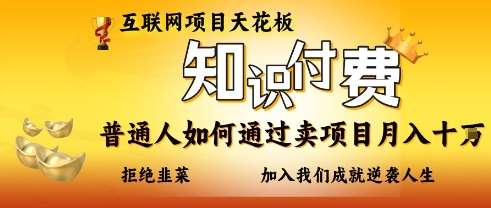 互联网项目天花板，知付付费项目，普通人如何通过卖项目月入十个，拒绝韭菜【揭秘】-问小徐资源库