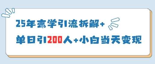 25年国学引流拆解+单日引200人+小白当天就能变现-问小徐资源库