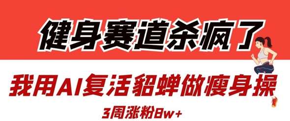 健身赛道杀疯了？我用AI复活貂蝉做瘦身操，3周涨粉8W-问小徐资源库