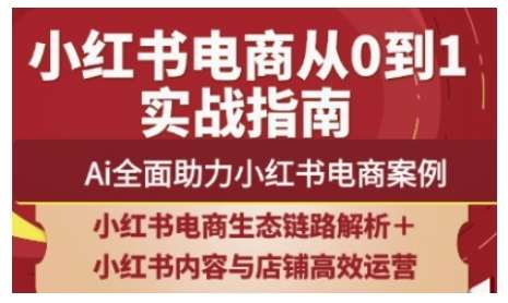 2025小红书电商全链路运营，Ai全面助力小红书电商案例-问小徐资源库