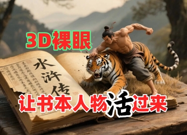 书本人物裸眼3D视频，新的玩法，流量超猛，保姆级教程-问小徐资源库