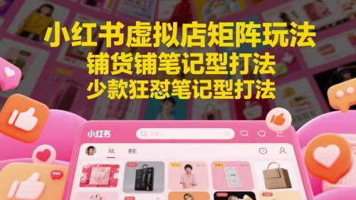 小红书虚拟店矩阵玩法，铺货铺笔记型打法，少款狂怼笔记型打法-问小徐资源库