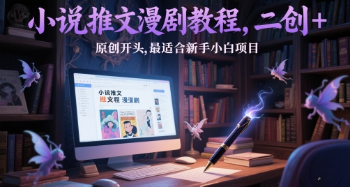 小说推文漫剧教程，二创+原创开头，最适合新手小白项目-问小徐资源库