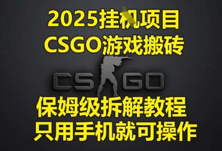 2025挂G项目，CSGO游戏搬砖，保姆级拆解教程，只用手机就可操作【揭秘】-问小徐资源库