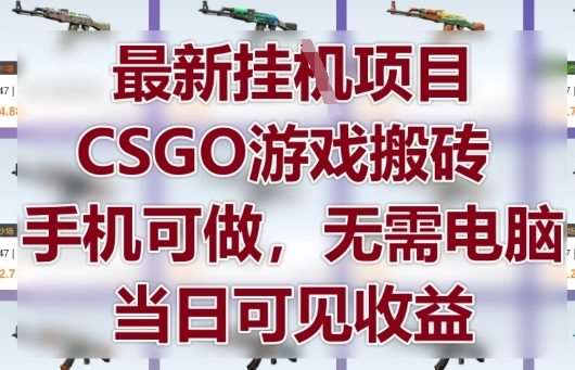 最新挂G项目，CSGO游戏搬砖，手机可做，无需电脑，当日见收益【揭秘】-问小徐资源库