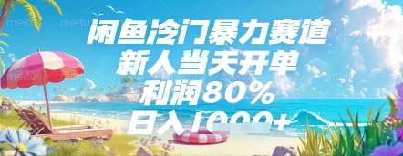 闲鱼冷门暴力赛道，新人当天开单，利润80%，日入几张，长期可做【揭秘】-问小徐资源库