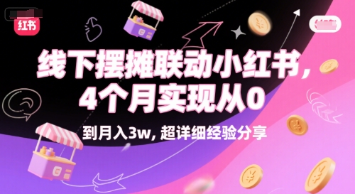 线下摆摊联动小红书，4 个月实现从 0 到月入3w，超详细经验分享-问小徐资源库