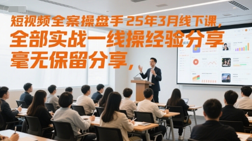 短视频全案操盘手25年3月线下课，全部实战一线操盘手经验分享，毫无保留分享，全是干货-问小徐资源库
