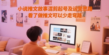 小说推文故事混剪起号及运营思路，看了做推文可以少走弯路-问小徐资源库