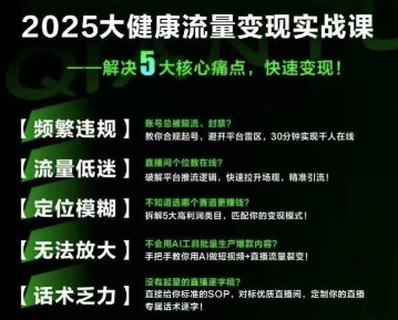 大健康流量全域新增长8.0，三月底线下课视频，大健康万亿蓝海，从类目突围到模式迭代-问小徐资源库