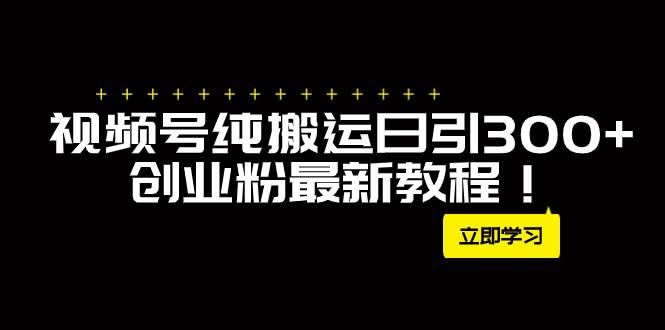 （7833期）外面卖2580视频号纯搬运日引300+创业粉最新教程！-问小徐资源库