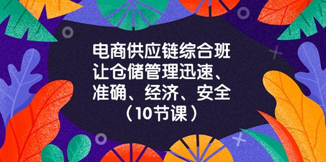 （8246期）电商-供应链综合班，让仓储管理迅速、准确、经济、安全！（10节课）-问小徐资源库