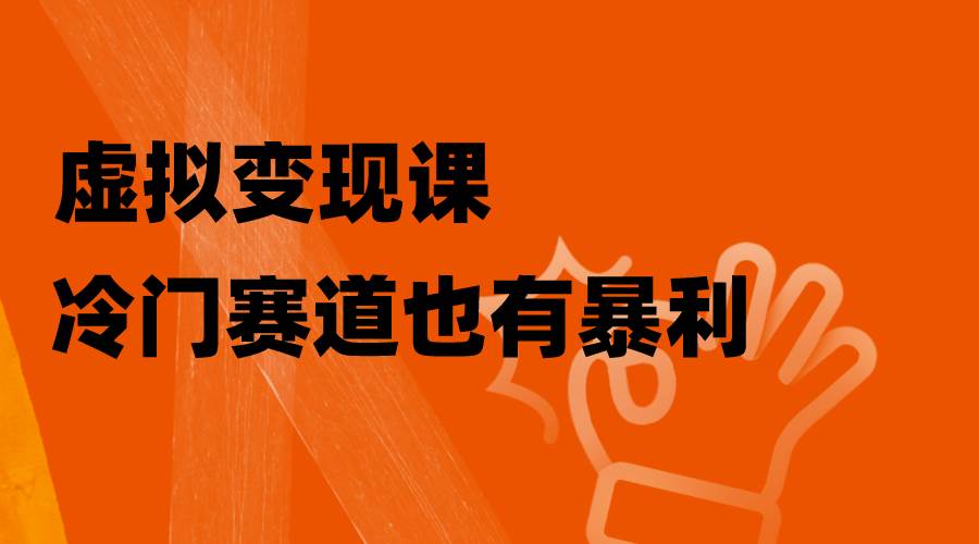 （8219期）虚拟变现课，冷门赛道也有暴利，手把手教你玩转冷门私域-问小徐资源库