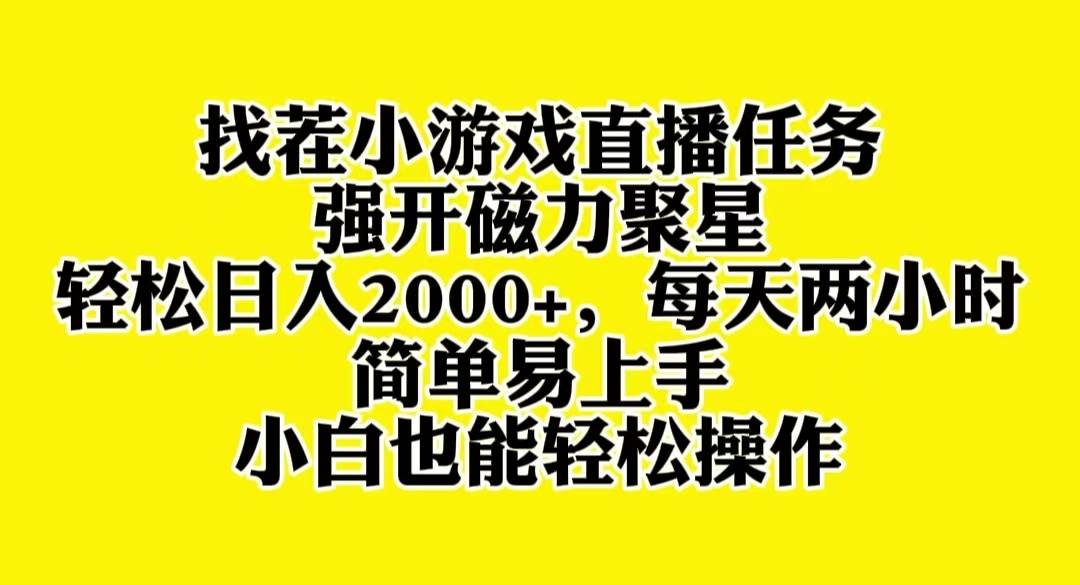 （8180期）找茬小游戏直播，强开磁力聚星，轻松日入2000+，小白也能轻松上手-问小徐资源库