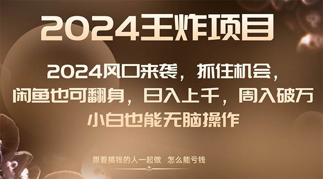 （8401期）2024风口项目来袭，抓住机会，闲鱼也可翻身，日入上千，周入破万，小白…-问小徐资源库