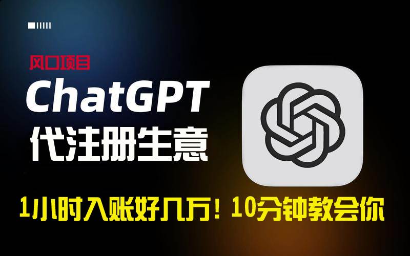 （8998期）一小时入账好几万！利润大到吓人的ChatGPT代注册小生意，10分钟教会你，…-问小徐资源库