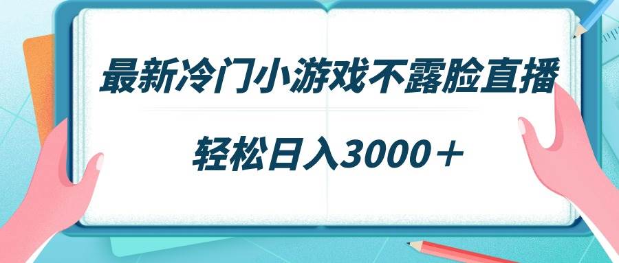 （9094期）最新冷门小游戏不露脸直播，场观稳定几千，轻松日入3000＋-问小徐资源库
