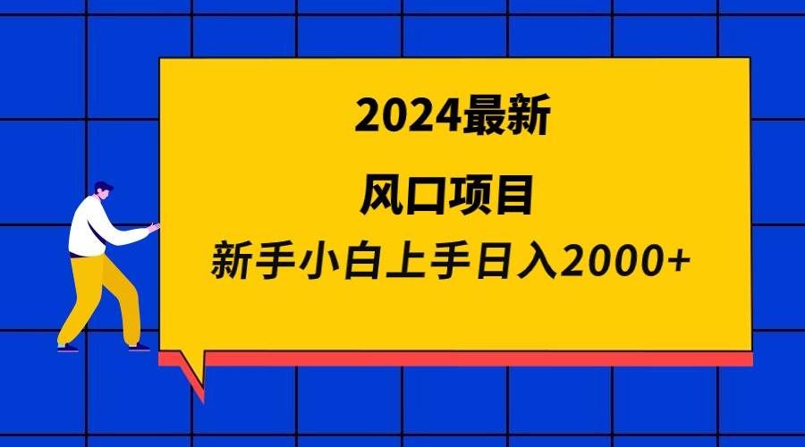 （9483期）2024最新风口项目 新手小白日入2000+-问小徐资源库