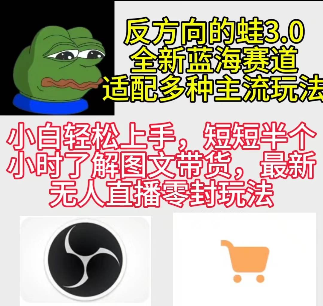 （9485期）反方向的蛙3.0，图文最新玩法，变现多元化，新蓝海项目，小白轻松上手-问小徐资源库
