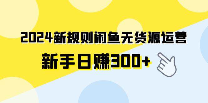 （9522期）2024新规则闲鱼无货源运营新手日赚300+-问小徐资源库