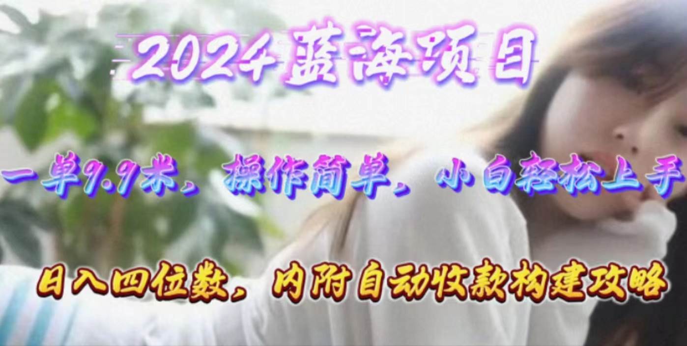（10204期）年轻群体的蓝海市场，1单9.9元，操作简单，小白轻松上手，日入四位数-问小徐资源库