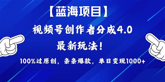 （9777期）2024蓝海项目视频号，最新方法， 100%过原创，条条爆款，单日变现1K+，…-问小徐资源库