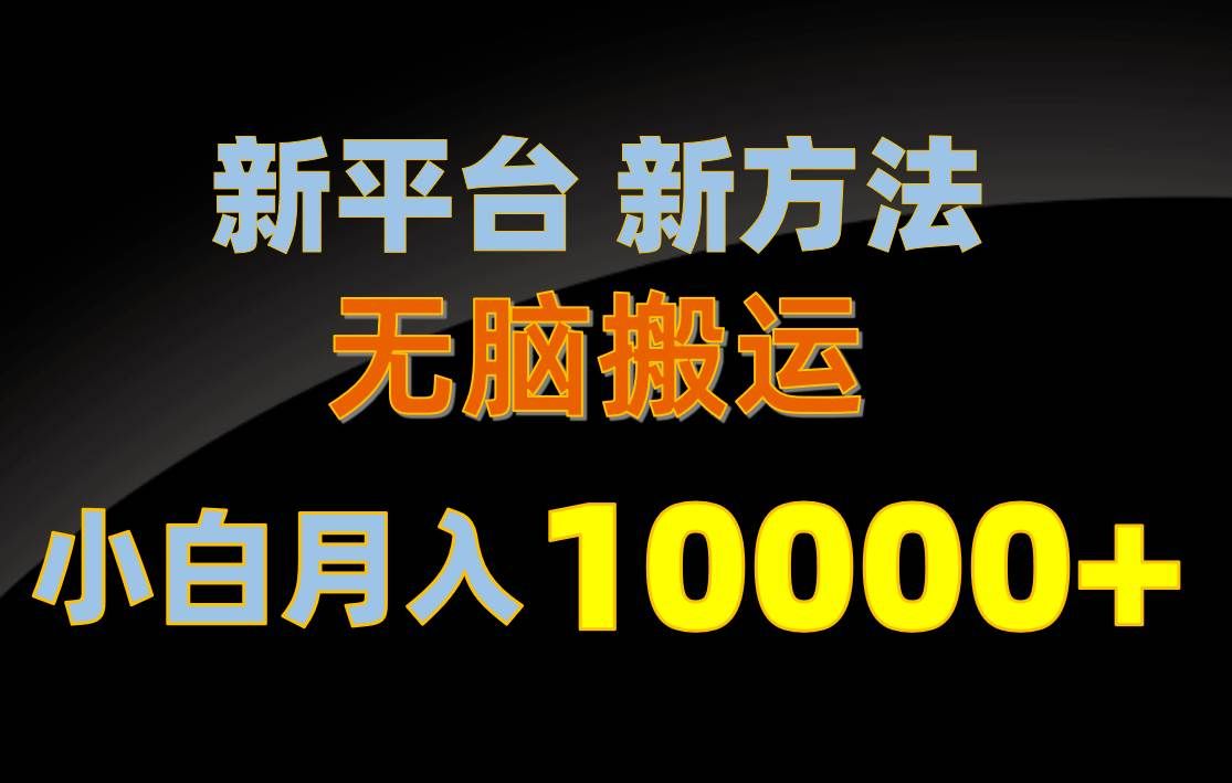 （10605期）新平台新方法，无脑搬运，月赚10000+，小白轻松上手不动脑-问小徐资源库