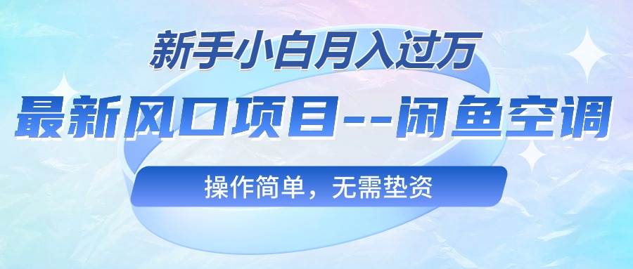 （10767期）最新风口项目—闲鱼空调，新手小白月入过万，操作简单，无需垫资-问小徐资源库