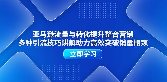 （11335期）亚马逊流量与转化提升整合营销，多种引流技巧讲解助力高效突破销量瓶颈-问小徐资源库