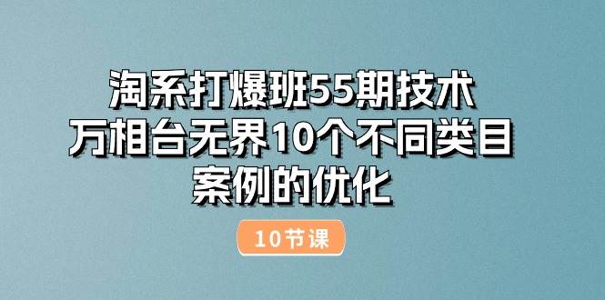（10996期）淘系打爆班55期技术：万相台无界10个不同类目案例的优化（10节）-问小徐资源库