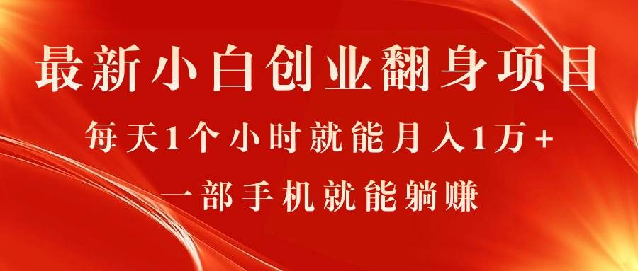 （11250期）最新小白创业翻身项目，每天1个小时就能月入1万+，0门槛，一部手机就能…-问小徐资源库