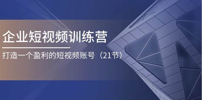 （11278期）企业短视频训练营：打造一个盈利的短视频账号（21节）-问小徐资源库