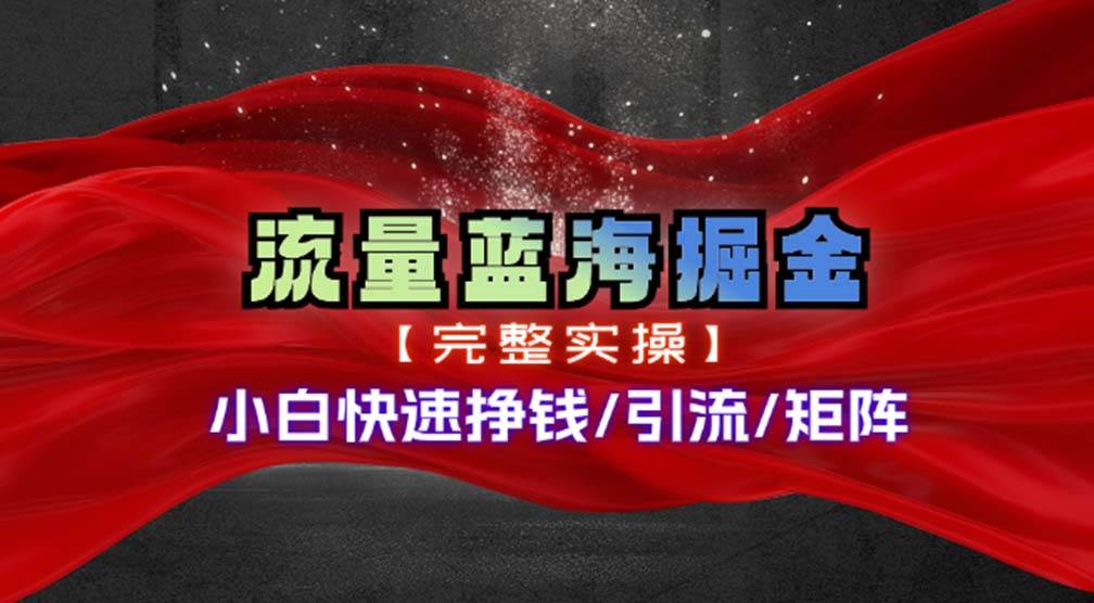 （11302期）热门赛道掘金_小白快速入局挣钱，可矩阵【完整实操】-问小徐资源库