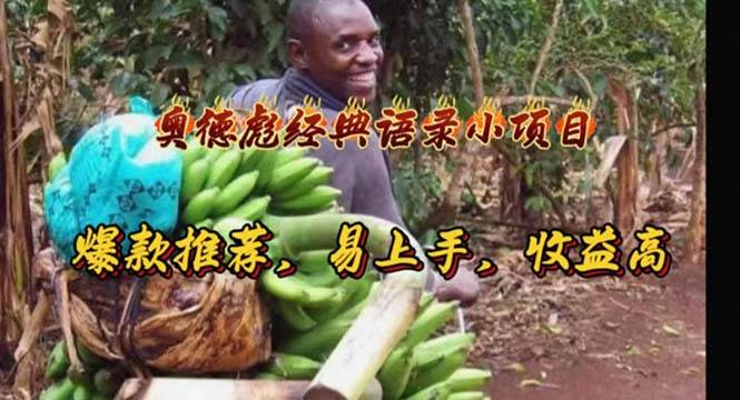 （11030期）奥德彪经典语录小项目，爆款推荐，易上手，收益高-问小徐资源库