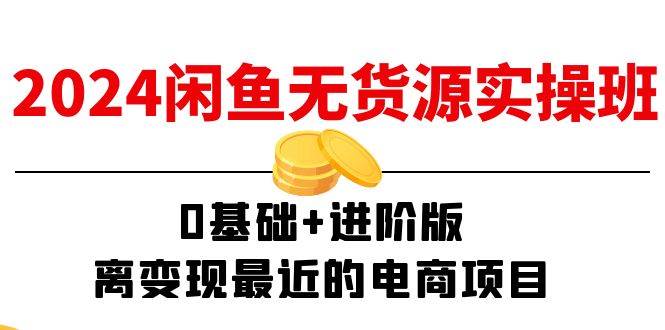 （11535期）2024闲鱼-无货源实操班：0基础+进阶版，离变现最近的电商项目（15节）-问小徐资源库