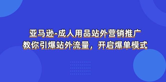 （11398期）亚马逊-成人用品 站外营销推广  教你引爆站外流量，开启爆单模式-问小徐资源库