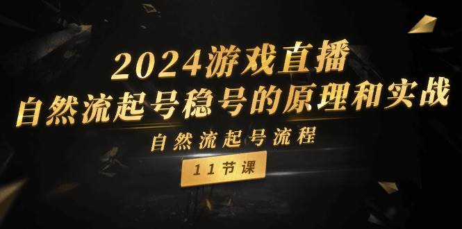 （11653期）2024游戏直播-自然流起号稳号的原理和实战，自然流起号流程（11节）-问小徐资源库