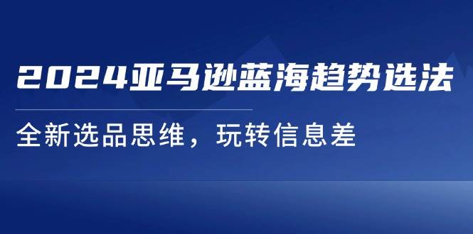 （11703期）2024亚马逊蓝海趋势选法，全新选品思维，玩转信息差-问小徐资源库