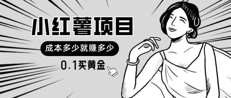 （11504期）小红薯暴力项目，0.1买黄金。操作简单，日入无上限，可无限扩大。-问小徐资源库