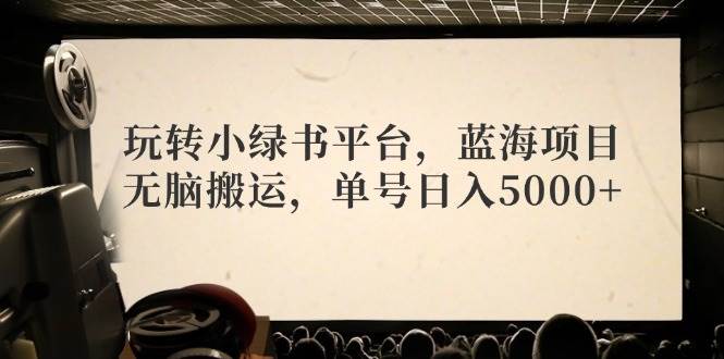 （12366期）玩转小绿书平台，蓝海项目，无脑搬运，单号日入5000+-问小徐资源库