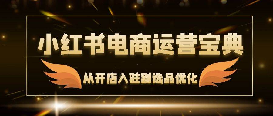 （12497期）小红书电商运营宝典：从开店入驻到选品优化，一站式解决你的电商难题-问小徐资源库