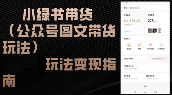 （12902期）小绿书带货（公众号图文带货玩法）玩法变现指南-问小徐资源库