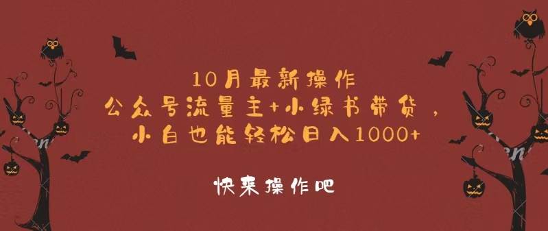 （12977期）10月最新操作，公众号流量主+小绿书带货，小白轻松日入1000+-问小徐资源库