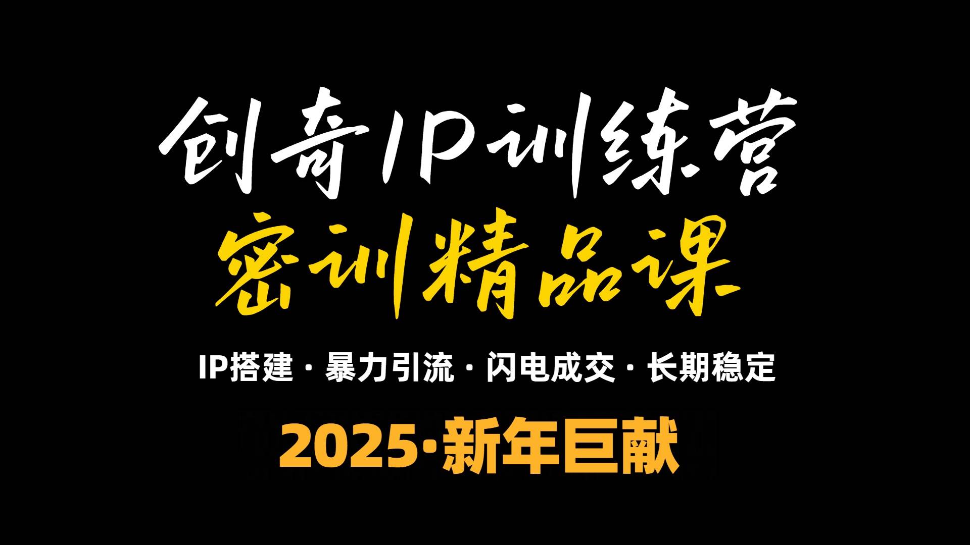 （13898期）2025年“知识付费IP训练营”小白避坑年赚百万，暴力引流，闪电成交-问小徐资源库