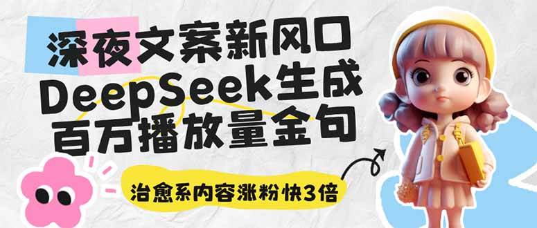（14587期）深夜文案新风口：DeepSeek生成百万播放量金句，治愈系内容涨粉快3倍-问小徐资源库